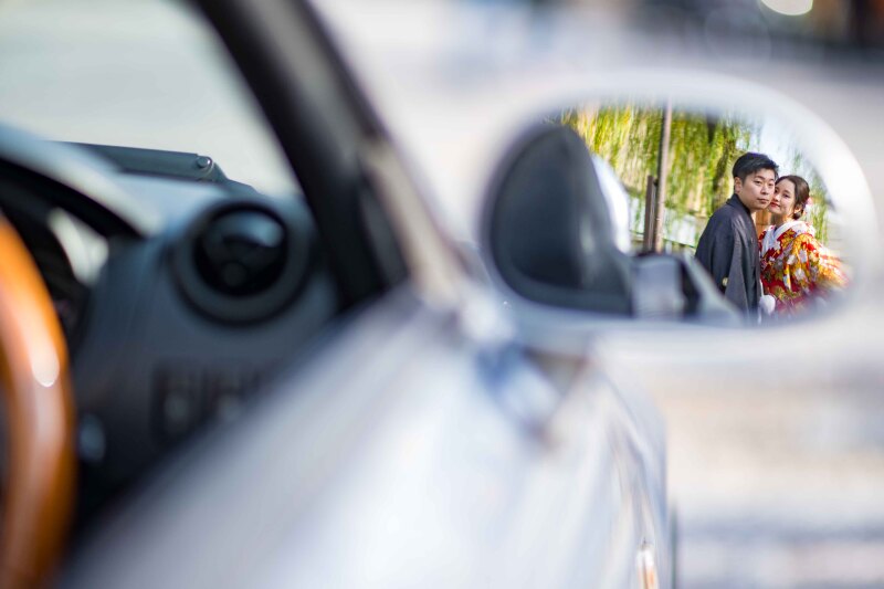 サイドミラーに映して♪