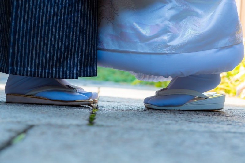 新婦様の背伸びシーン