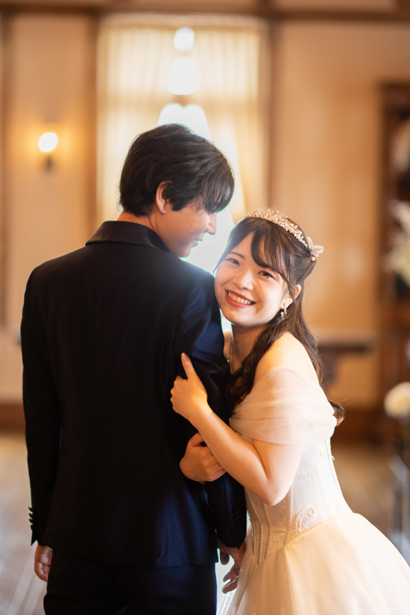 パビリオンコート、洋装での前撮り