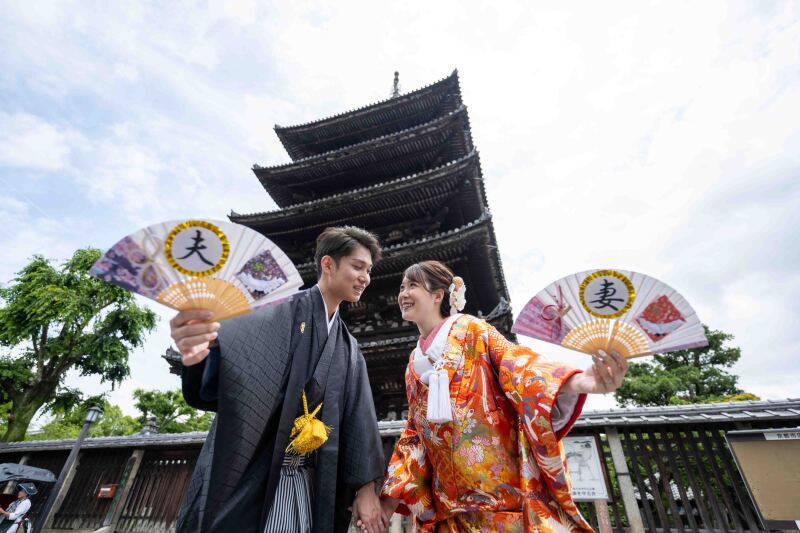 仲良しのお二人、幸せなショットを