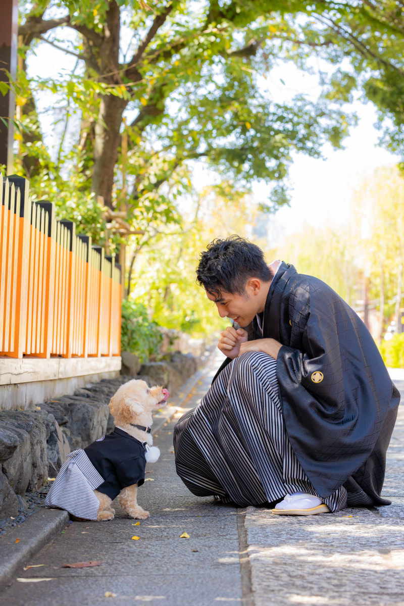 愛犬と撮影