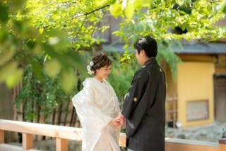 白川で白無垢と色打掛