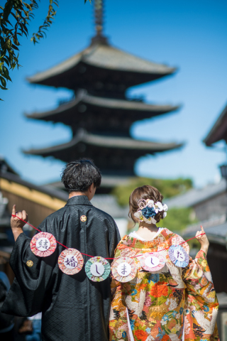 京都での和装と洋装