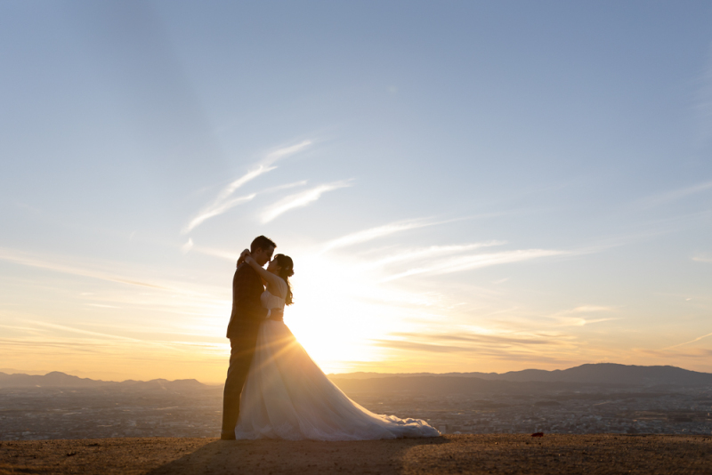 夕日に包まれて