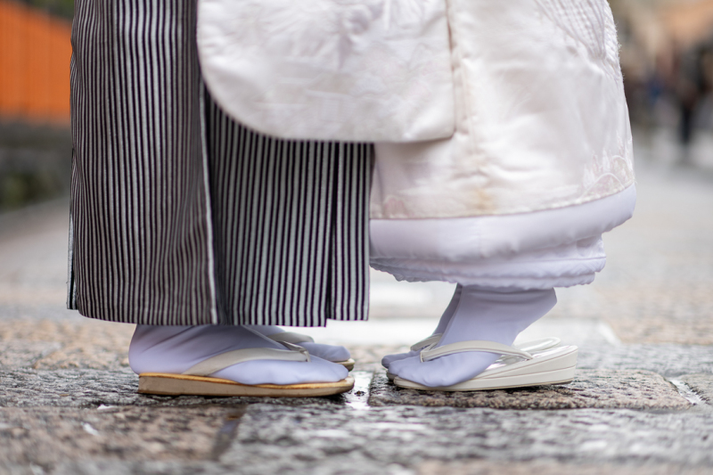 足元のクローズアップ