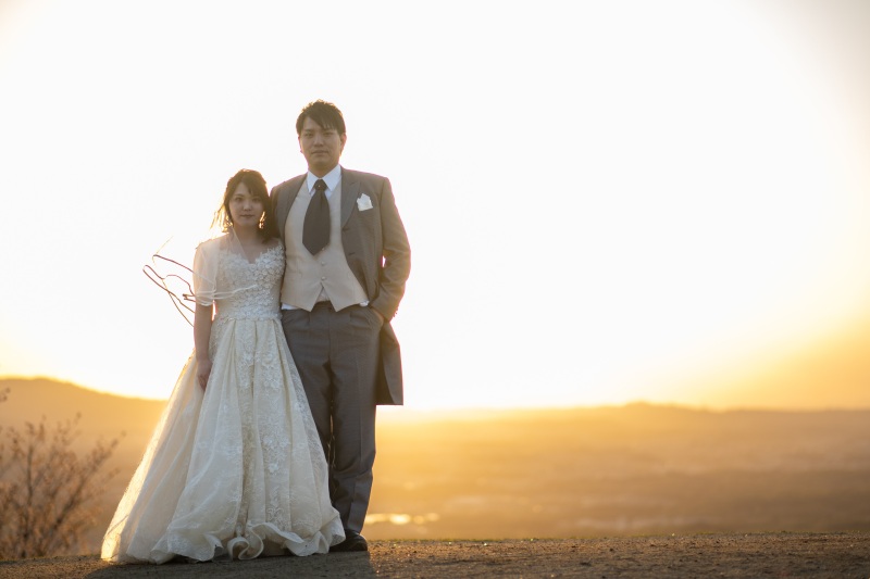 生駒山を背に２ショット