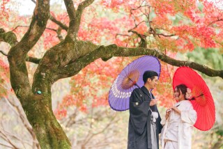 フォトウエディング華_東山の公園