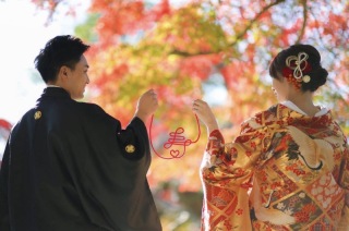 フォトウエディング華_東山の公園(紅葉)