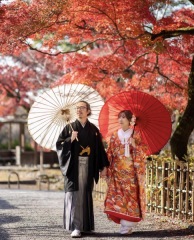 フォトウエディング華_東山の公園(紅葉)