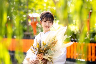 和装・洋装プラン【新録を背景に正座で撮れる！白無垢＋打掛＋ウェディング＋ヘアメイク＋全データ込、追加料金不要♫