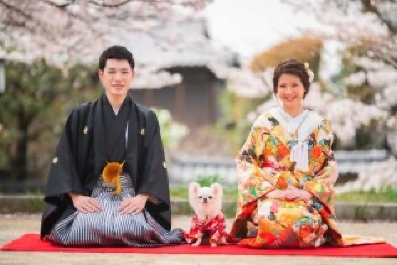 【前撮り+昼食付撮影プラン(6名食事付き)】円山公園敷地内料亭にて16.5万円【11/7予約迄】