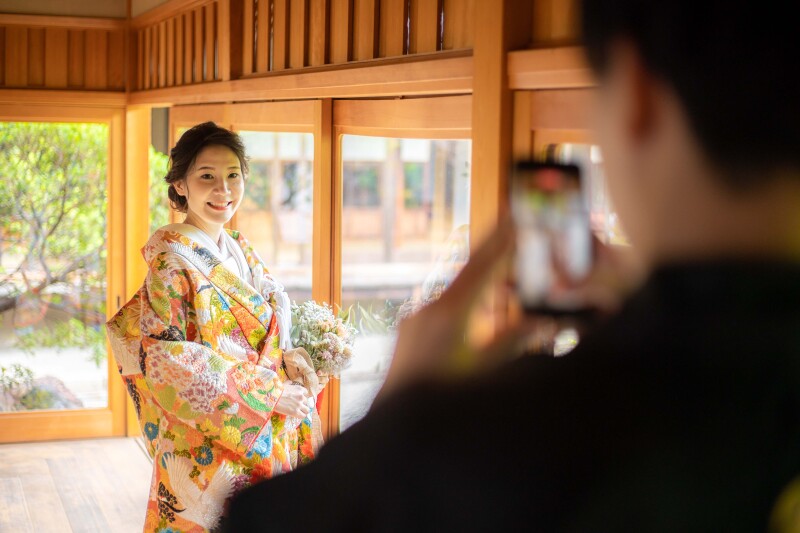 【15.4万円→11万円】結婚祈祷可!寺院和装1着プラン:白無垢or色打掛+提携寺院+ヘア+全データ込【10/28予約迄