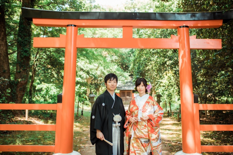 【17.6万円→13.2万円】結婚祈祷可!京都神社・和装プラン、衣装1着+ヘアメイク+全データ込♬、追加料金無【11/7予約迄】