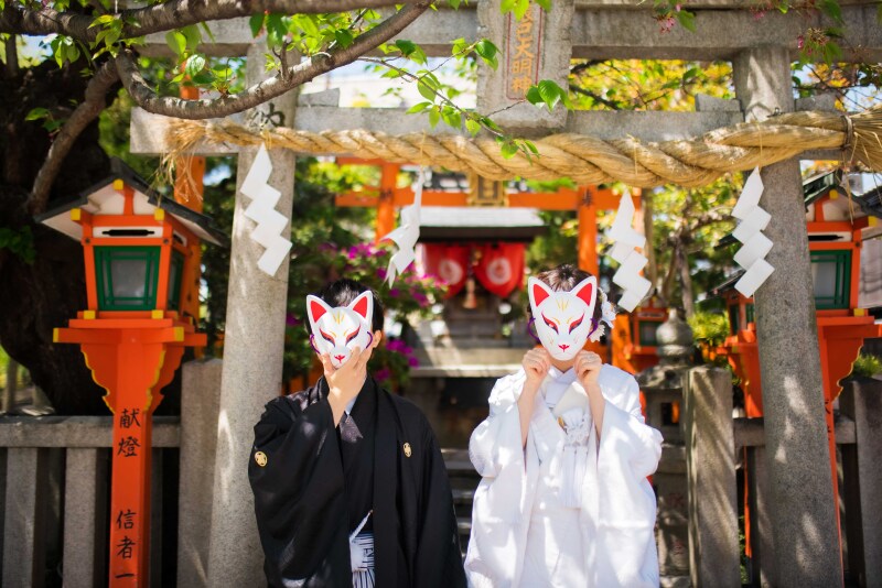 紅葉・寺院可【4.95万円】和装ライト:衣装1着+ヘア+祇園白川ロケ+全データ込♪ カスタム可、1日1組限定【10/28予約迄】