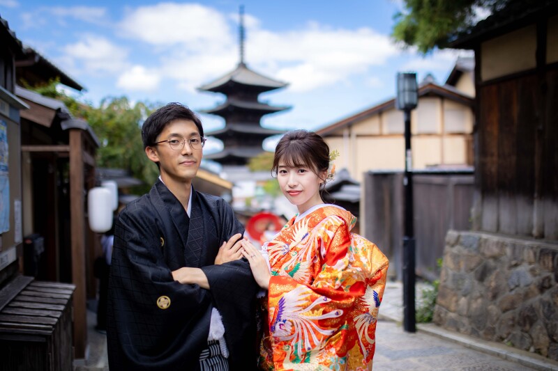 【28.6万円→20.9万円】早割適用可、和装・洋装スタンダード:京都or奈良、和装2着+ドレス+ロケ地5カ所【11/7迄予約
