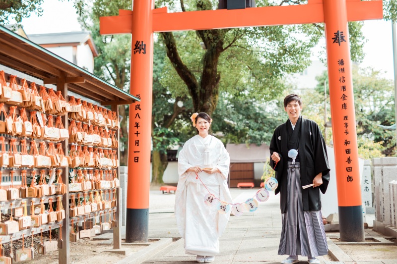 【17.6万円→13.2万円】結婚祈祷可!京都神社・和装プラン、衣装1着+ヘアメイク+全データ込♬、追加料金無【11/7予約迄】