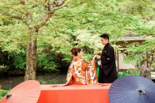 【前撮り＋昼食付撮影プラン（6名食事付き）】円山公園敷地内料亭にて16.5万円【5／7予約迄】