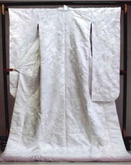 霞に四季の草花【赤裏】