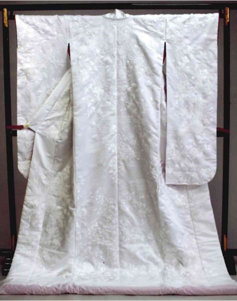 霞に四季の草花【赤裏】