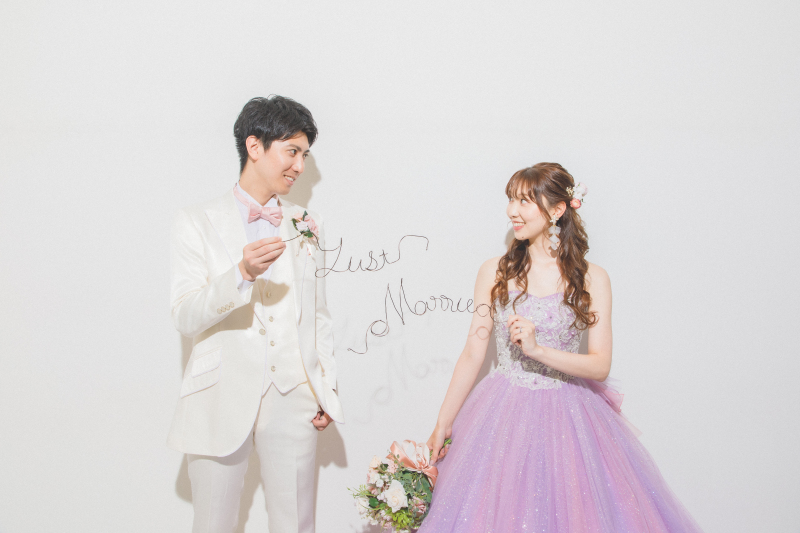 スタジオでシンプルショット