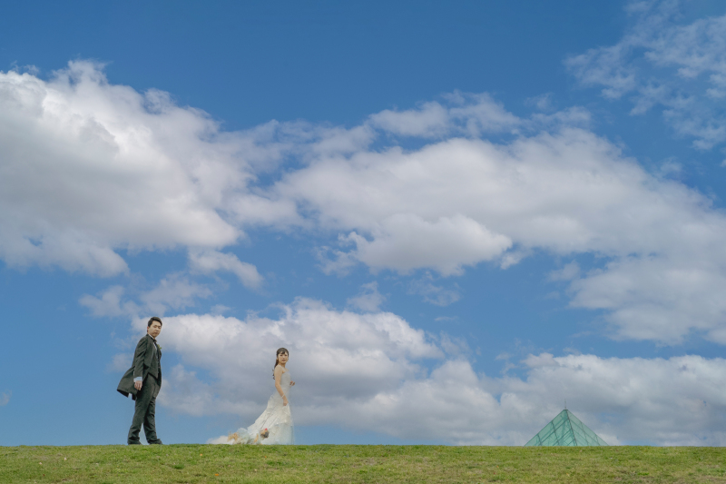 広々した公園でフォトウェディングしませんか^^