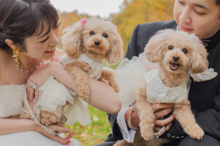 ワンちゃんとフォトウェディング