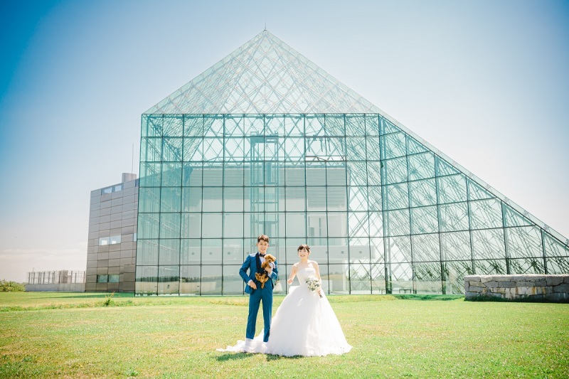 ワタベウェディング札幌フォトスタジオ_ペットと一緒に撮影できる