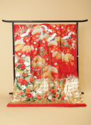 赤地飛翔松竹梅