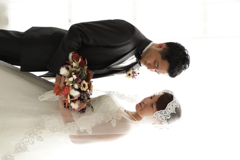 ベールを着けて♡