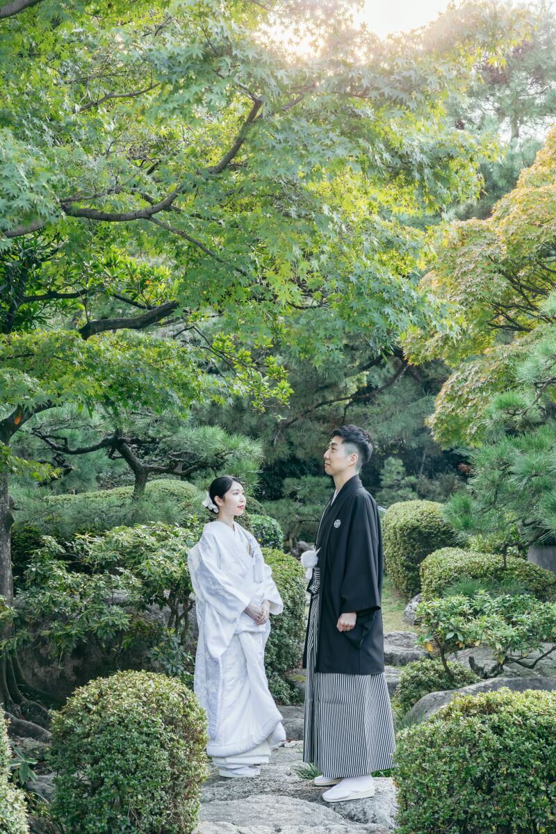 庭園ならではの緑に囲まれて