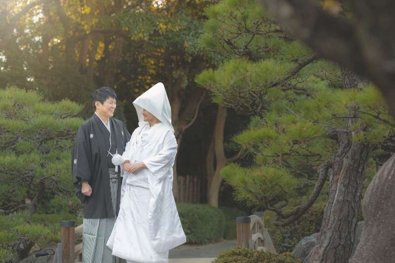 白無垢ならではの綿帽子