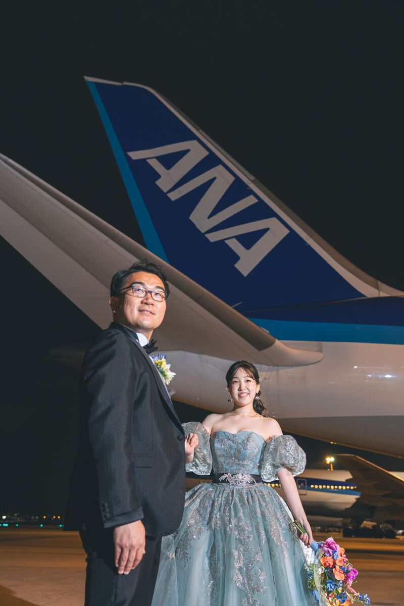 飛行機とともに