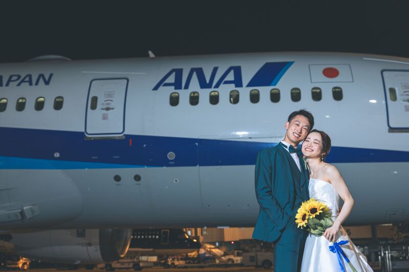 飛行機を二人占め