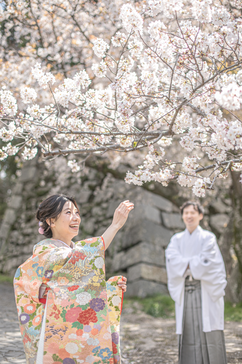 鮮やかな色打掛と♡