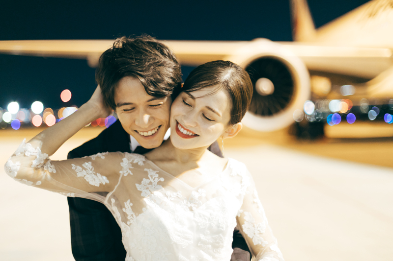 飛行機を二人占め