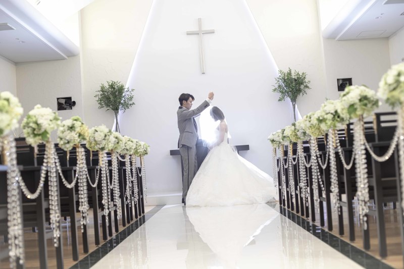 ワタベウェディング福岡フォトスタジオ_チャペルで撮影できる
