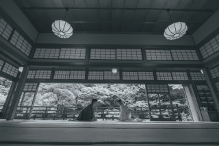 モノクロでしっとりと