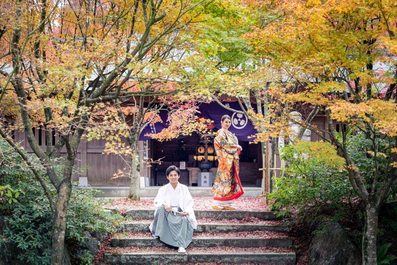 今だけ３万OFF！【呑山観音寺】全データ付きプラン（衣裳1着）新婦ヘアメイク＋着付＋衣裳小物＋髪飾り＋全データ150カット納品