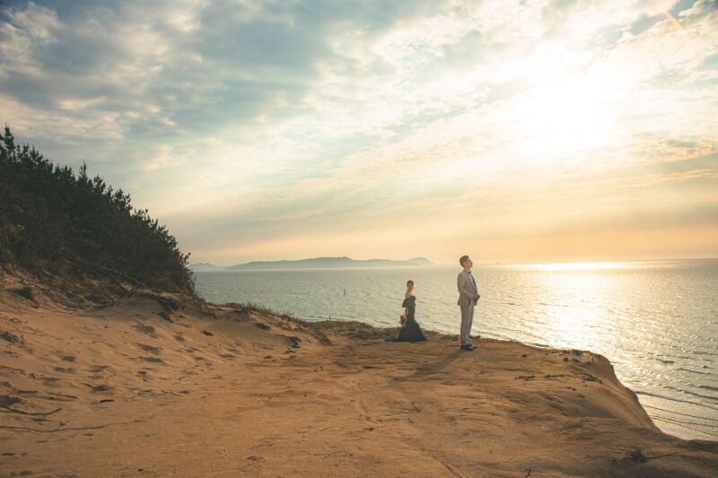 今だけ３万OFF！【奈多海岸】　全カットプラン（衣裳1着）新婦ヘアメイク＋着付＋衣裳小物＋髪飾り＋全データ150カット納品