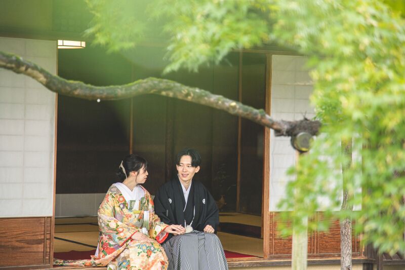 今だけ３万OFF！【松風園】全データ付きプラン（衣裳1着）新婦ヘアメイク＋着付＋衣裳小物＋髪飾り＋全データ150カット納品