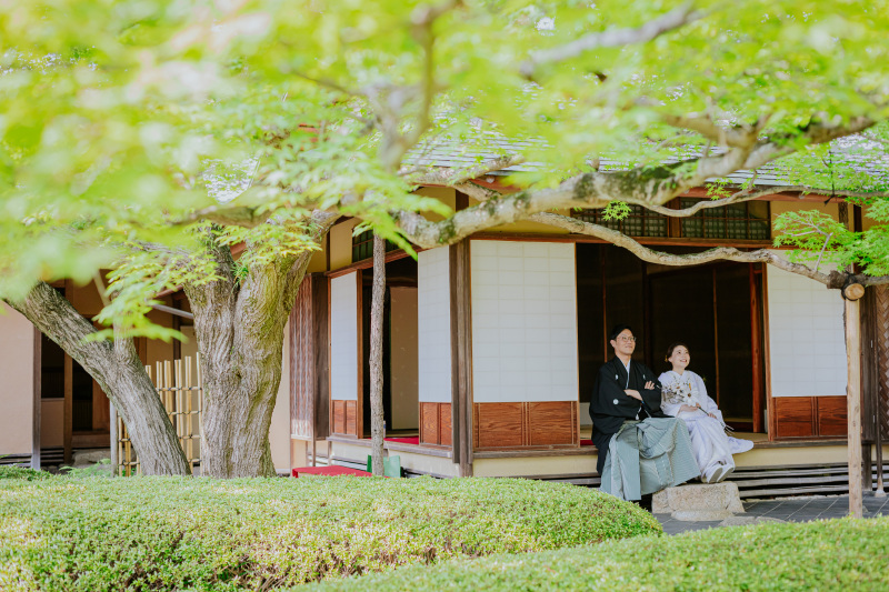 今だけ３万OFF！【松風園】全データ付きプラン（衣裳1着）新婦ヘアメイク＋着付＋衣裳小物＋髪飾り＋全データ150カット納品