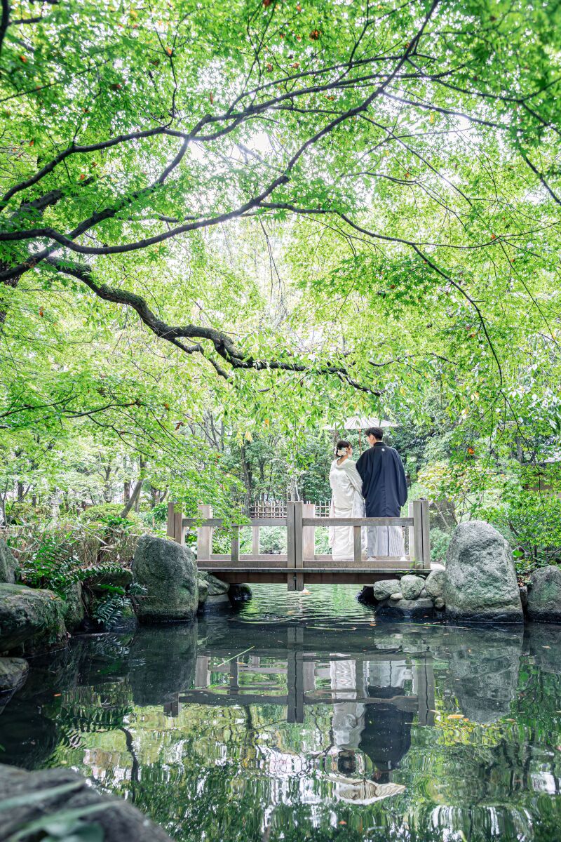 今だけ３万OFF！【楽水園】全データ付きプラン（衣裳1着）新婦ヘアメイク＋着付＋衣裳小物＋髪飾り＋全データ150カット納品