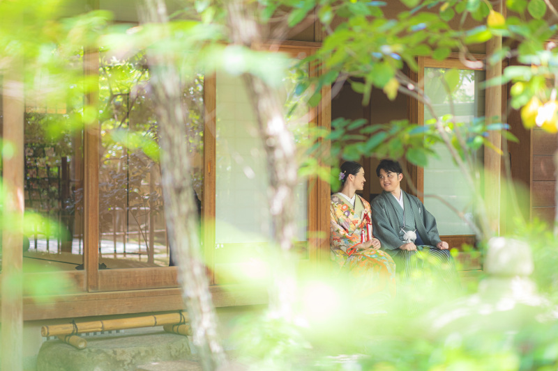 【楽水園】全データ付きプラン（衣裳1着）新婦ヘアメイク＋着付＋衣裳小物＋髪飾り＋全データ150カット納品