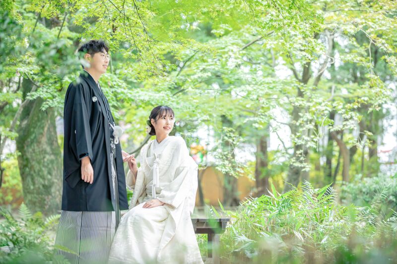 今だけ３万OFF！【楽水園】全データ付きプラン（衣裳1着）新婦ヘアメイク＋着付＋衣裳小物＋髪飾り＋全データ150カット納品