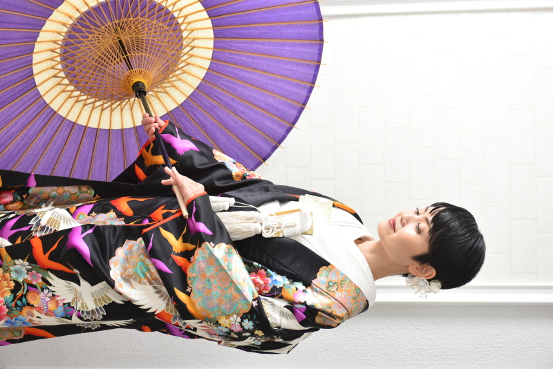 和装の小物も使って撮影します！