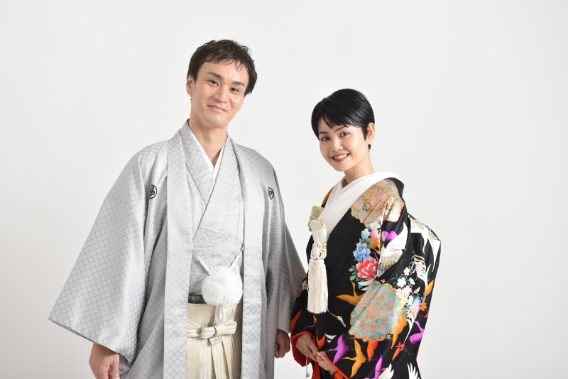 スタジオではしっかりおふたりらしく！