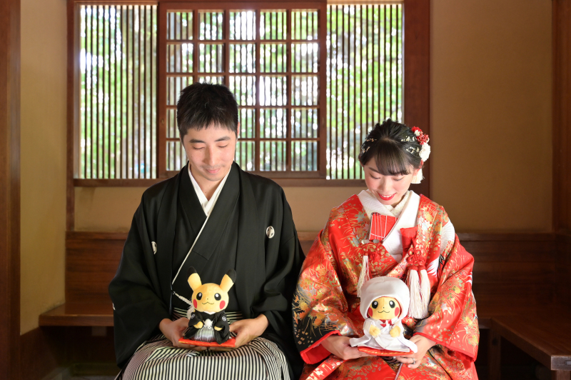 お二人のお持ち込み品も可愛らしく一緒にパチリ。