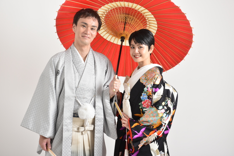 和装小物、定番の番傘撮影