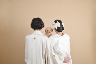 ウエディングサロンリーベルミースタジオ_和装スタジオフォトwithペット