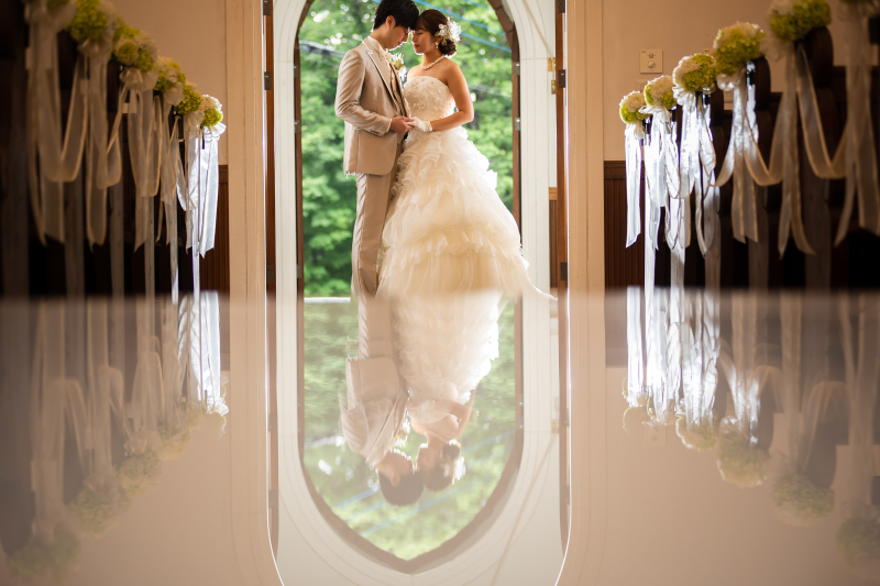 ウエディングサロンリーベルミースタジオ_チャペルで撮影できる